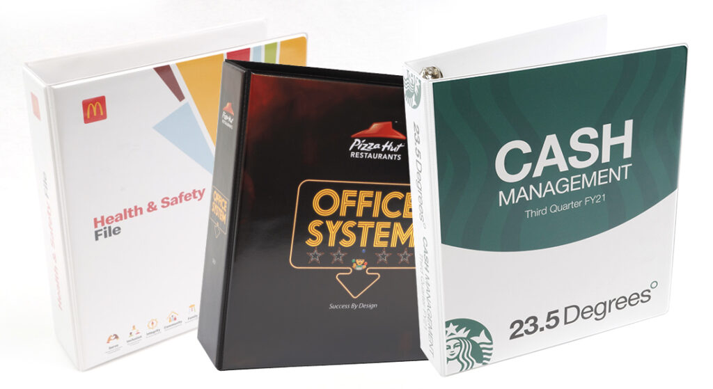 PVC Encapsulated Ring Binders for retail workplaces