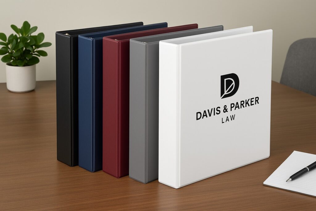 Custom printed legal ring binders